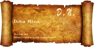 Doba Nina névjegykártya